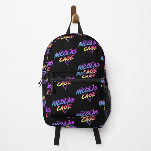 Item preview, Nicolas Cage Synth Wave Font 80s Retro New Wave Neon Glam Rock Heavy Metal designed and sold by ToxicTigerStore.