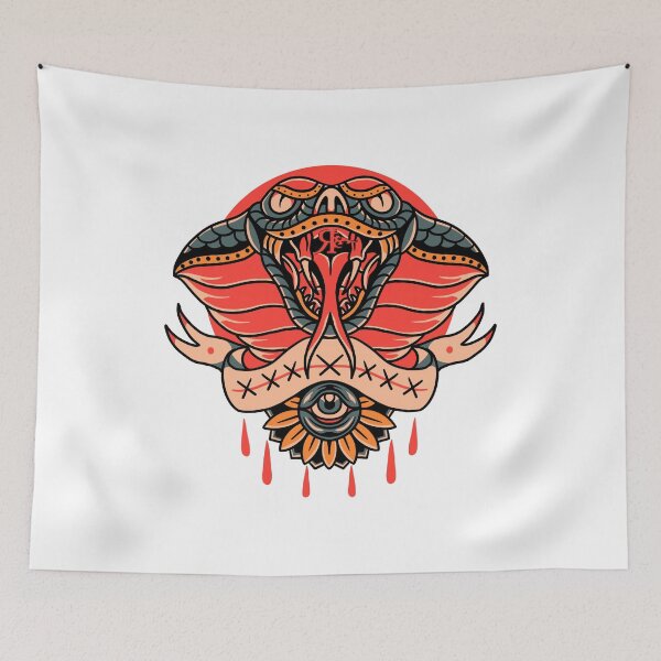 Aperçu de l'œuvre ROGUE BIG COBRA TATOUAGE ART créée et vendue par Rogueclothes.