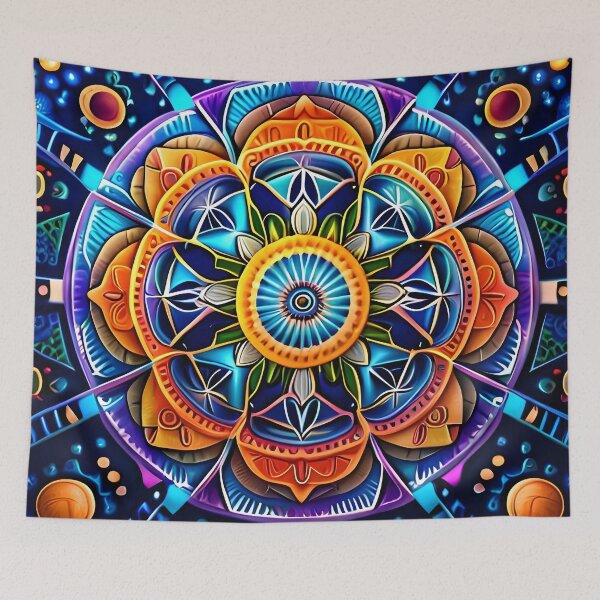 Item preview, Celestial Harmony: Serene Mandala Meditation designed and sold by TheOpiumHouse.