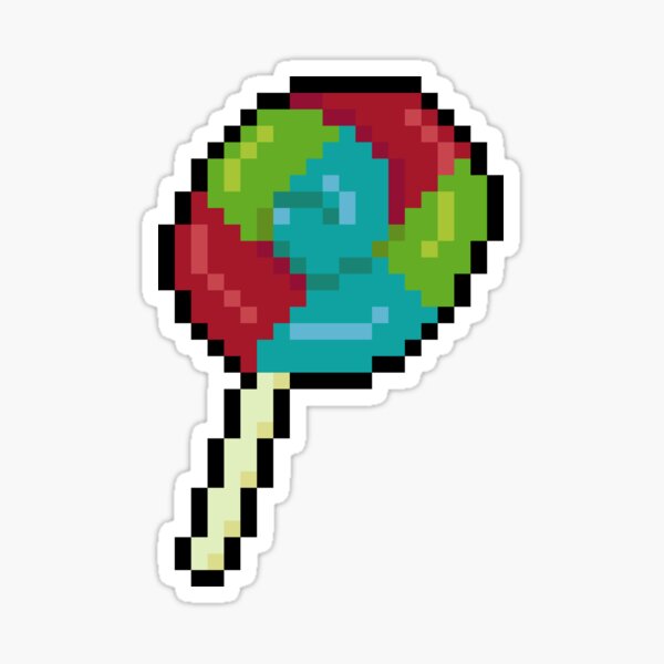 Lollipop Pixel Sticker - Lollipop Pixel Monochrome - Discover & Share GIFs