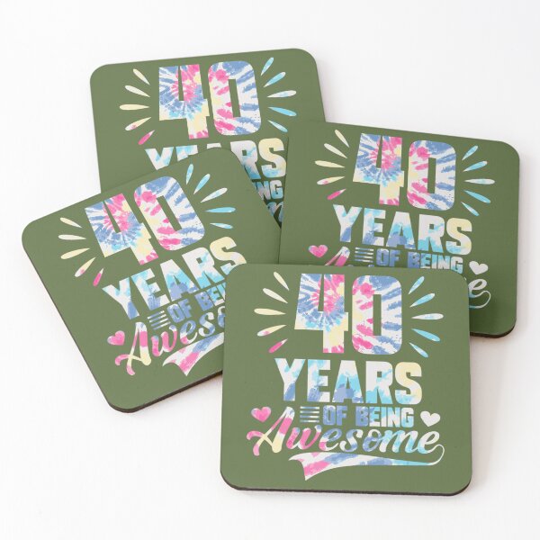 Item preview, 40th Birthday 	 Idea Tie-Dye 40 Year Of Being Awesome 	 	 designed and sold by vfbhxwdlah61.