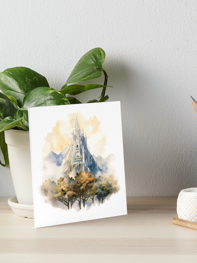 minas tirith watercolour