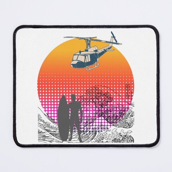 Item preview, surfer waves summer holidays helicopter surf lover designed and sold by DESIGNIRIS.