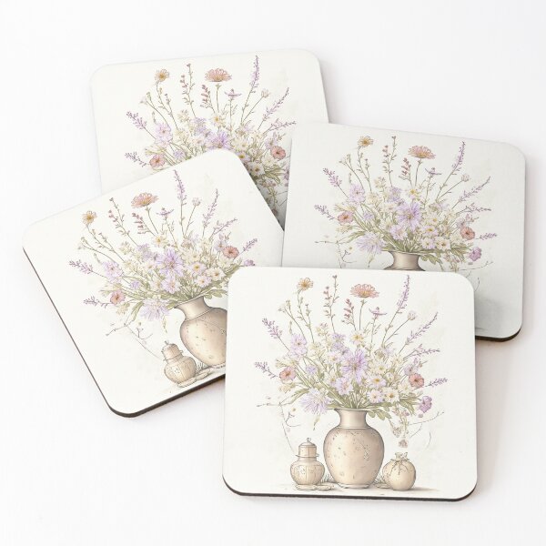Aperçu de l'œuvre Fleurs des champs sauvages dans un vase créée et vendue par SimpleWallArt.