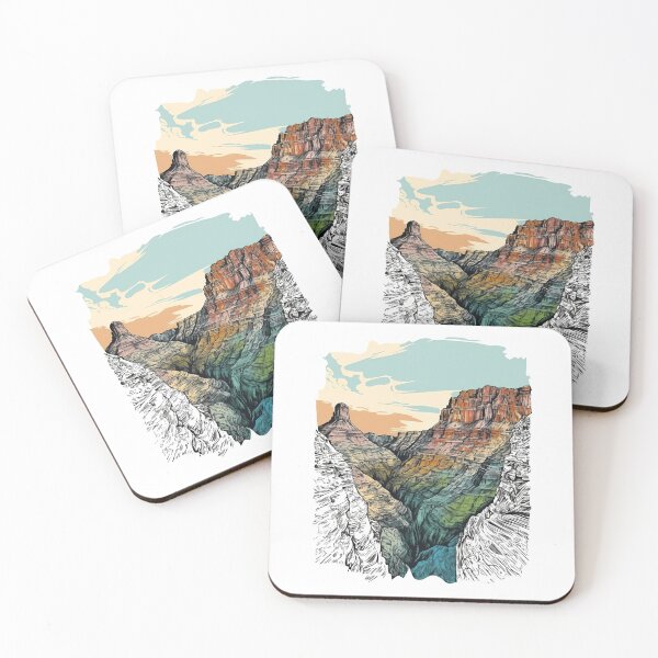 Item preview, Impressionist Grand Canyon Graphic Tee | Artistic Landmark Vector Design designed and sold by FamMeetsWorld.