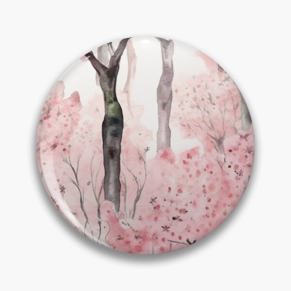 Item preview, Watercolour Pink Cherry Blossom Tree Pattern designed and sold by sandy3105.