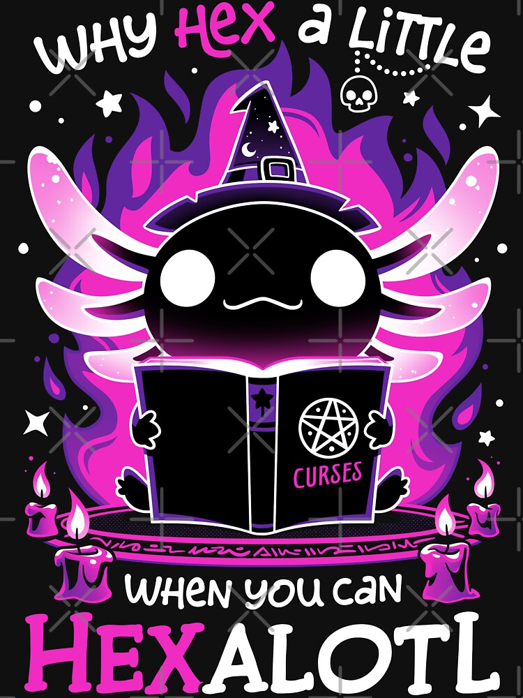 Thumbnail 5 of 5, Lightweight Hoodie, Axolotl Witching Hour - Spooky Salamander designed and sold by Snouleaf.