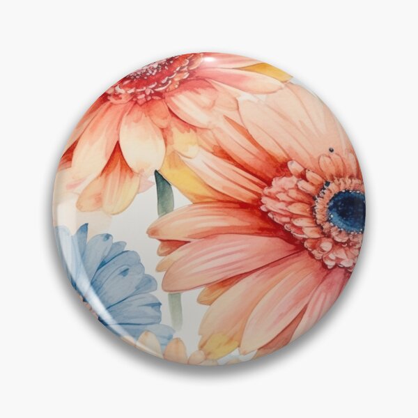 Item preview, Red hand painted watercolor gerbera designed and sold by greatful-ness.