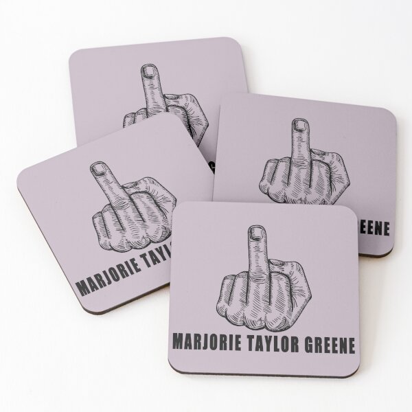 Item preview, Fuck Marjorie Taylor Greene Political Button, Refrigerator Magnet, Bottle Opener and Keychain designed and sold by DorrisCaister.