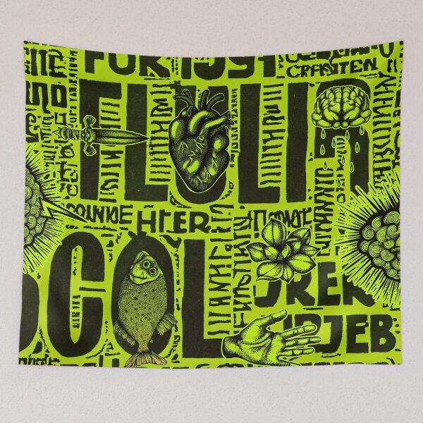 Item preview, Green Doodles on book designed and sold by fakeface.