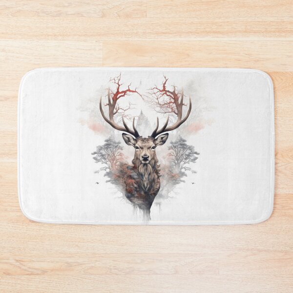 Item preview, Ciervo con cuernos en el bosque designed and sold by ethanhuang91.