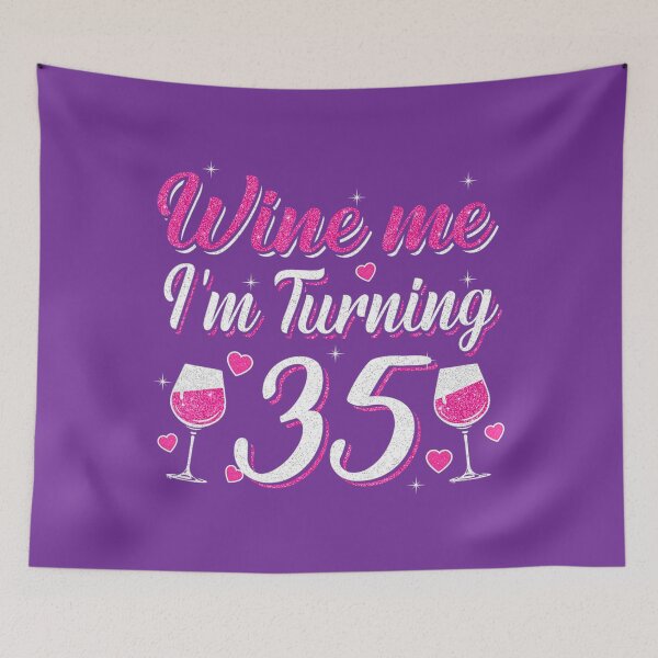 Item preview, 35 Year Old Birthday Party Decorations Wine 35th Bday 1987 	 	 designed and sold by acagotuh72.