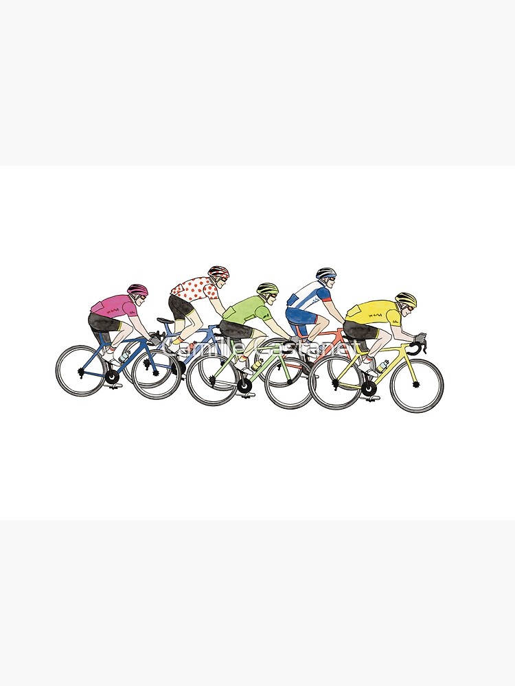 PERSONALISED Cyclist Rainbow Jersey Cycling Art Print 