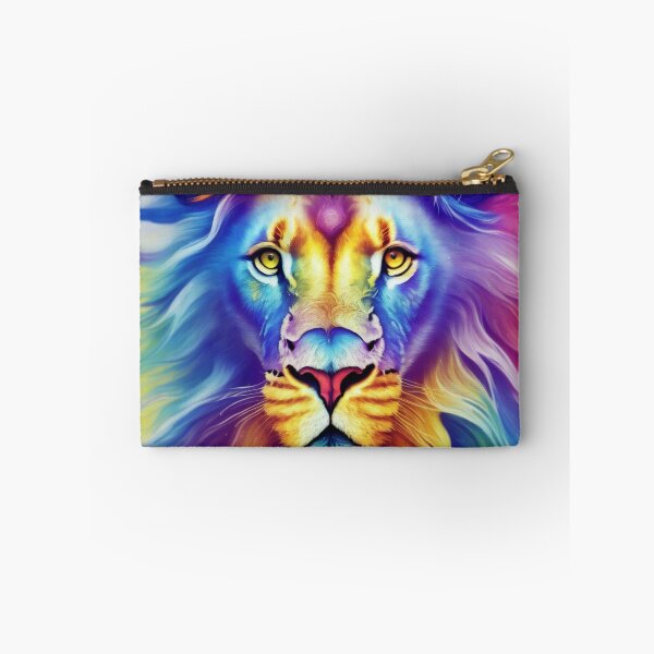 Item preview, portrait of a lion with a colorful mane designed and sold by jkrphoto.