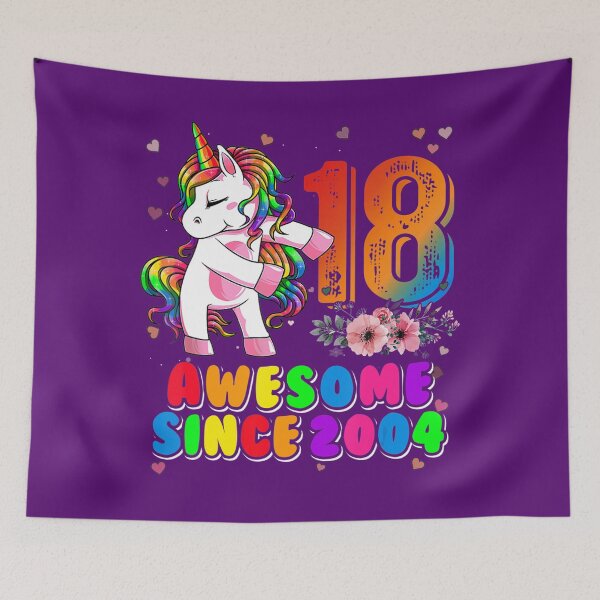 Item preview, 18th Birthday Funny Unicorn Dabbing 18 Yrs Old Awesome 2004 	 	 designed and sold by tgdkgsmjs71.