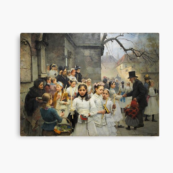 After First Communion by Carl Frithjof Smith (1892) Canvas Print