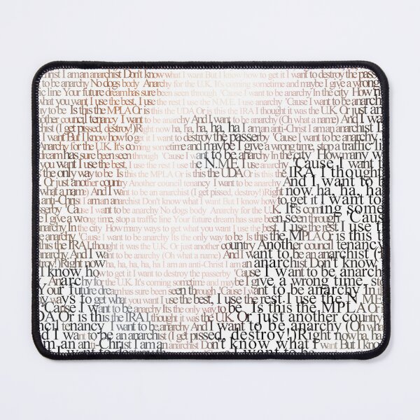 Item preview, John Lydon inspired design created from Sex Pistols lyrics. designed and sold by TypeFace-Art.