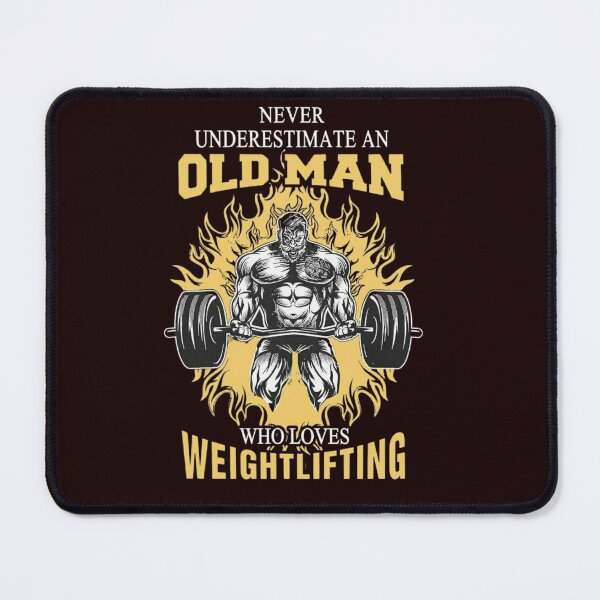 Item preview, Never Underestimate an Oldman, who love weightlifting designed and sold by CozyCoz.