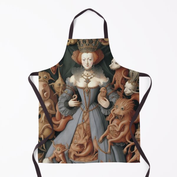 Item preview, Queen Elizabeth I of England surrounded by Demons and Fallen angels at court after Hieronymus Bosch designed and sold by Vintage Designs +.