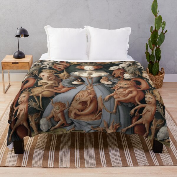 Item preview, Queen Elizabeth I of England surrounded by Demons and Fallen angels at court after Hieronymus Bosch designed and sold by Vintage Designs +.