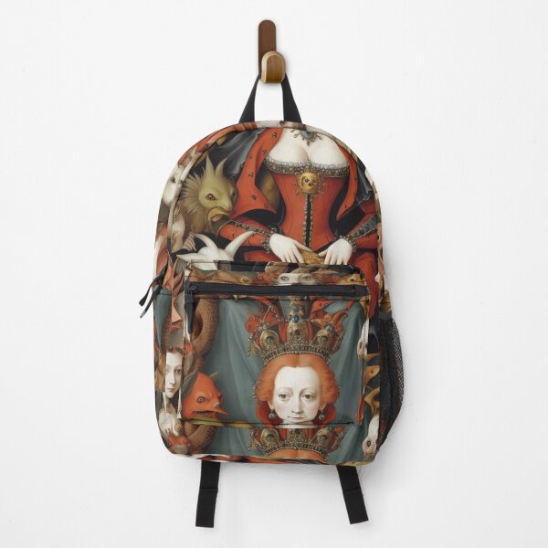 Item preview, Queen Elizabeth I of England surrounded by Demons and Fallen angels at court after Hieronymus Bosch designed and sold by Vintage Designs +.