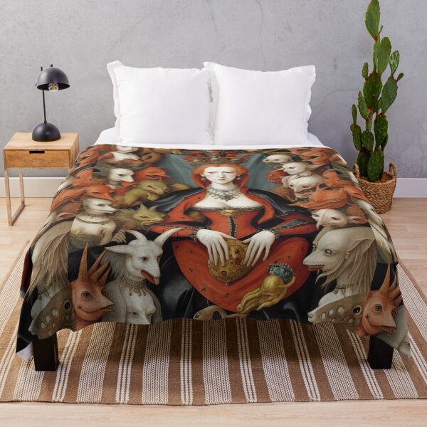 Item preview, Queen Elizabeth I of England surrounded by Demons and Fallen angels at court after Hieronymus Bosch designed and sold by Vintage Designs +.