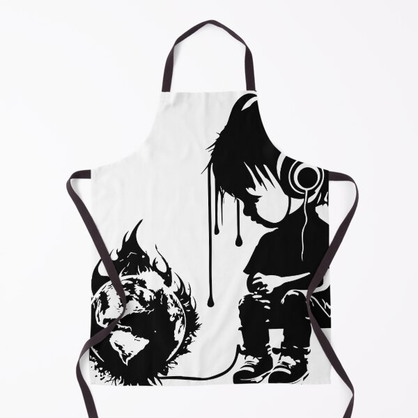 Item preview, child with headphones burning earth designed and sold by badbug.