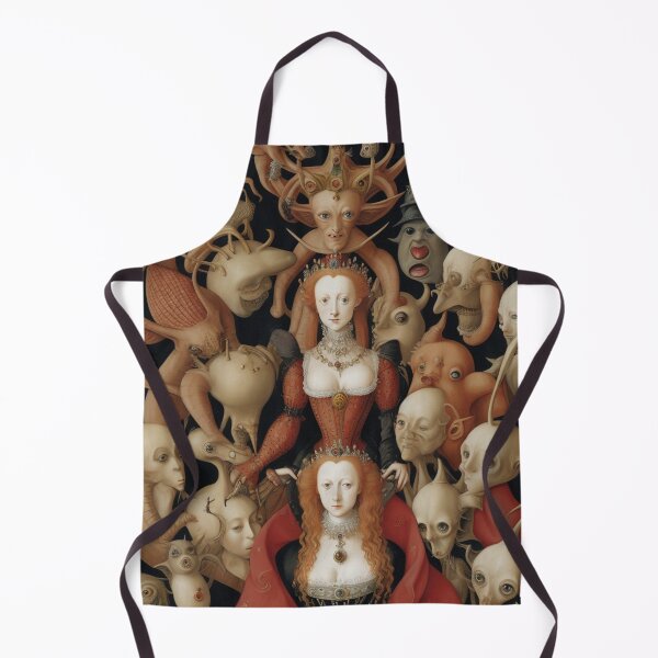 Item preview, Queen Elizabeth I of England surrounded by Demons and Fallen angels at court after Hieronymus Bosch designed and sold by Vintage Designs +.