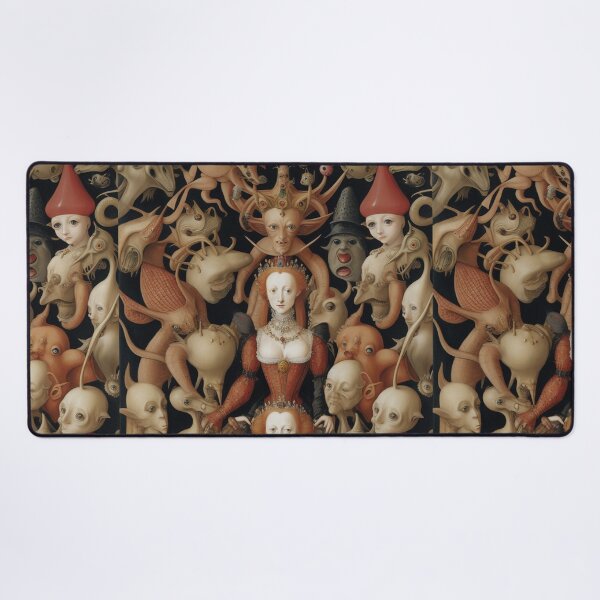 Item preview,  Queen Elizabeth I of England surrounded by Demons and Fallen angels at court after Hieronymus Bosch designed and sold by Vintage Designs +.