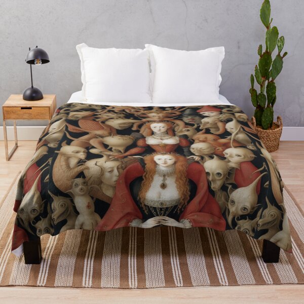 Item preview,  Queen Elizabeth I of England surrounded by Demons and Fallen angels at court after Hieronymus Bosch designed and sold by Vintage Designs +.
