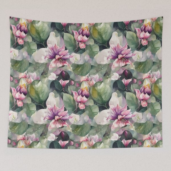 Artikelvorschau, aquarell lila blumen entworfen und verkauft von ohmdesignart.