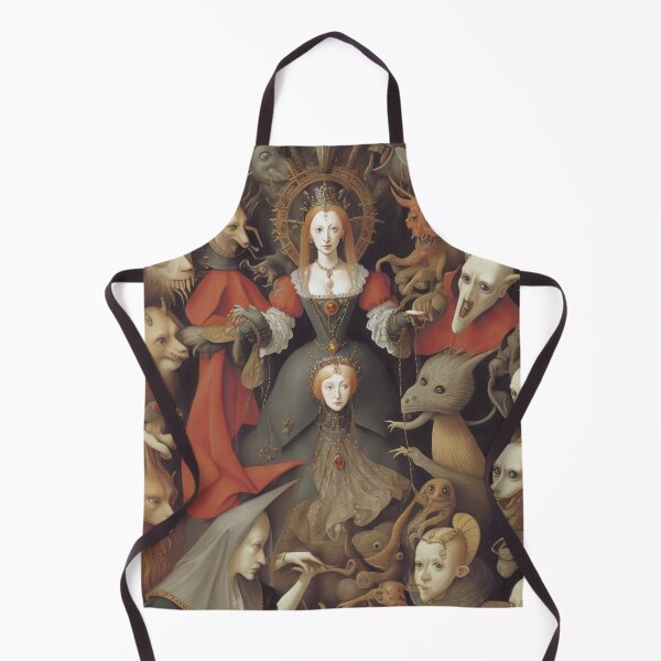 Item preview, Queen Elizabeth I of England surrounded by Demons and Fallen angels at court after Hieronymus Bosch designed and sold by Vintage Designs +.