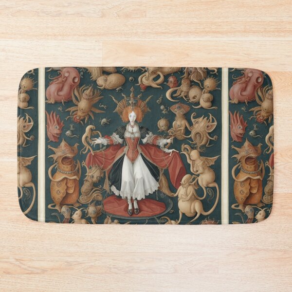Item preview, Queen Elizabeth I of England surrounded by Demons and Fallen angels at court after Hieronymus Bosch designed and sold by Vintage Designs +.