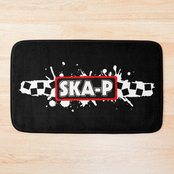 Item preview, Ska-P White Splashes with Black-White Distorted Checker designed and sold by UpNorthArts.