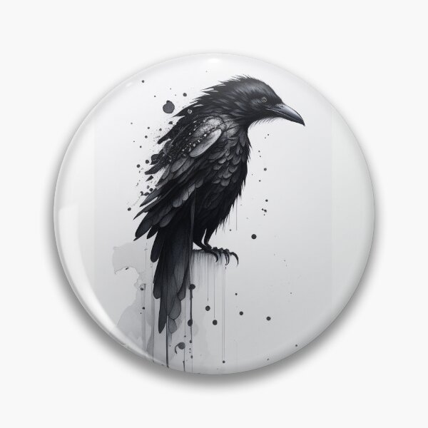 Item preview, Ink drawing of a raven Classic T-Shirt designed and sold by Senith Vidmal.