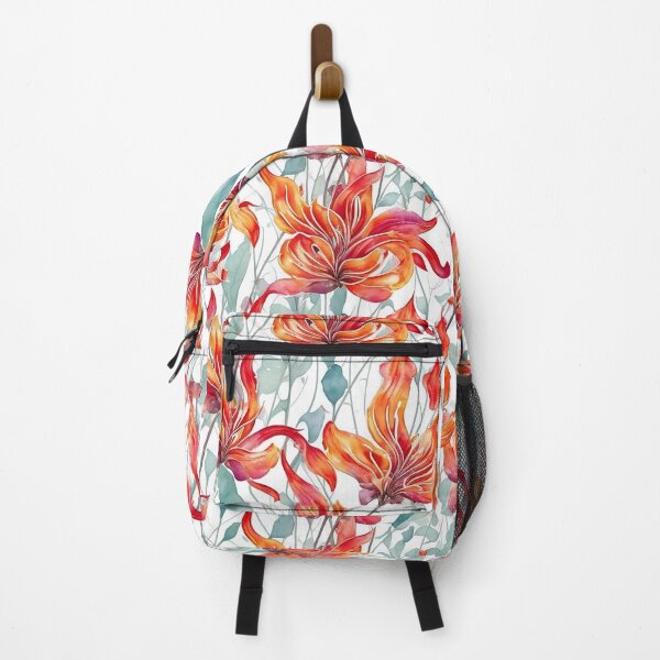 Artikelvorschau, Aquarell rot-orangefarbene Blumen entworfen und verkauft von ohmdesignart.