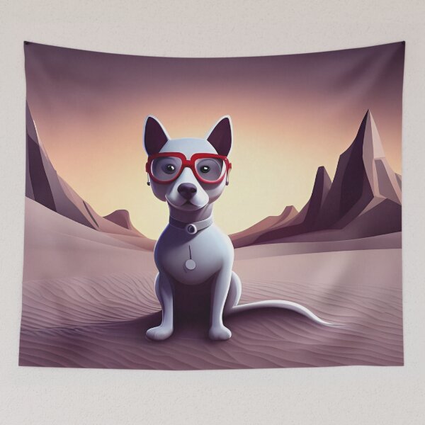 Item preview, dog in the desert 3d stylized designed and sold by krugerable.