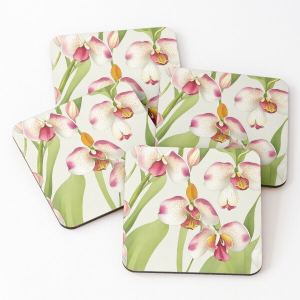 Item preview, watercolor orchids fuchsia white designed and sold by ohmdesignart.