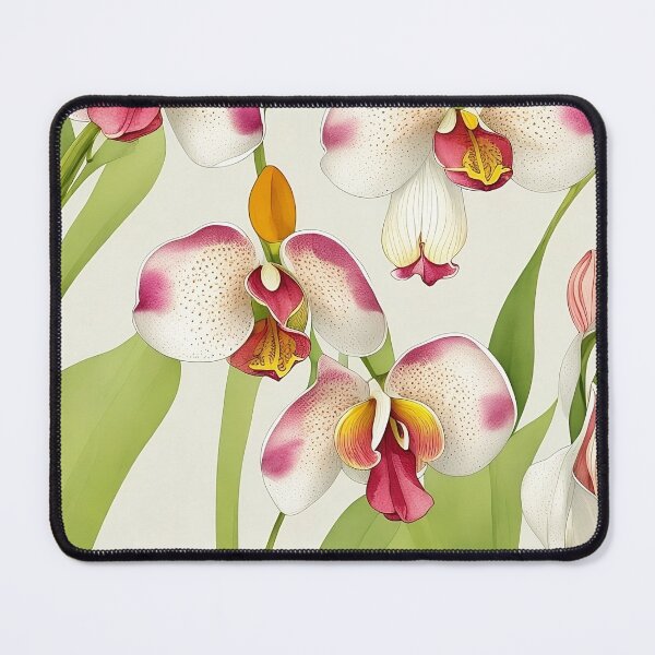 Item preview, watercolor orchids fuchsia white designed and sold by ohmdesignart.