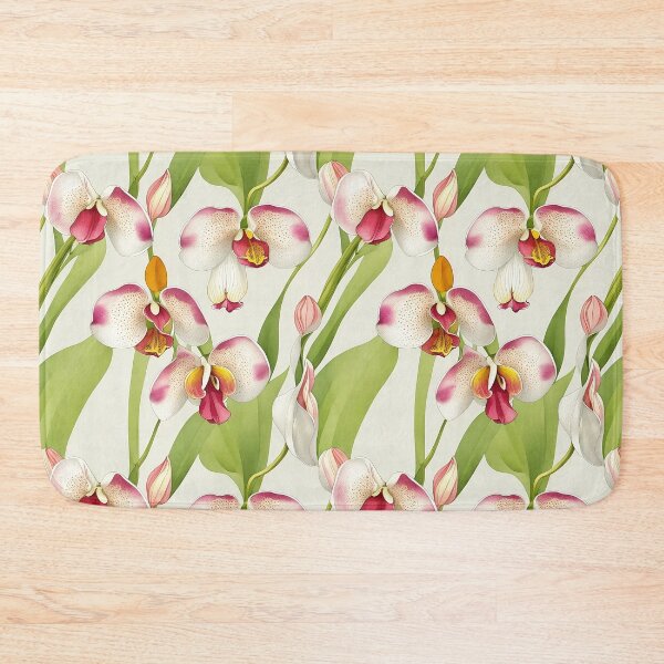 Item preview, watercolor orchids fuchsia white designed and sold by ohmdesignart.