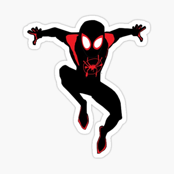 Miles Morales - spiderverse Sticker for Sale by redblueyellowd