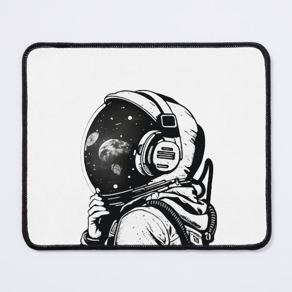 Item preview, Astronaut with headphones looking into space designed and sold by badbug.