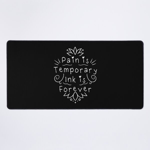 Item preview, Pain is Temporary Ink is Forever - Doodle Mehndi White Scrip Design designed and sold by Mitch616Art.