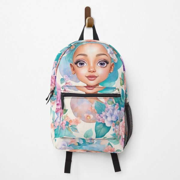Aperçu de l'œuvre aquarelle fille fleurs colorées créée et vendue par ohmdesignart.