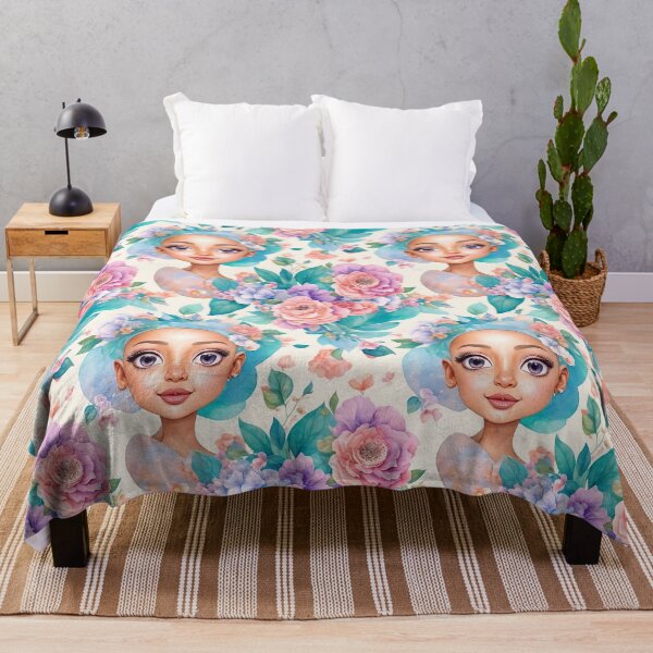 Artikelvorschau, Bunte Blumen des Aquarellmädchens entworfen und verkauft von ohmdesignart.