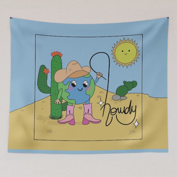 Item preview, cowgirl earth says howdy designed and sold by MoodleDoon.