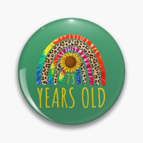 Item preview, 73 Years Old 73rd Birthday Tie Dye Sunflower Leopard Rainbow 	 	 designed and sold by wuvuhamqfd35.