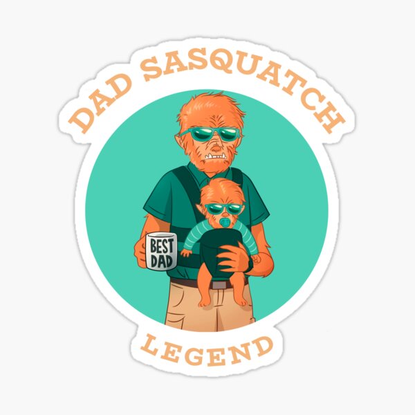 Bigfoot Fishing Dad Grandpa Fisherman | Sticker