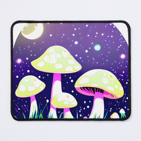 Item preview, Fungi world at night in moonglow designed and sold by WallabyJelly.