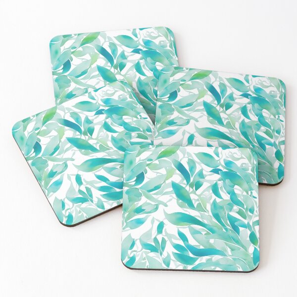 Item preview, Watercolor leaves are blue-green. designed and sold by ohmdesignart.